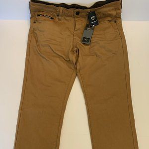 NEW WITH TAGS Fried Denim Beige Slacks Size 34x30 Slim